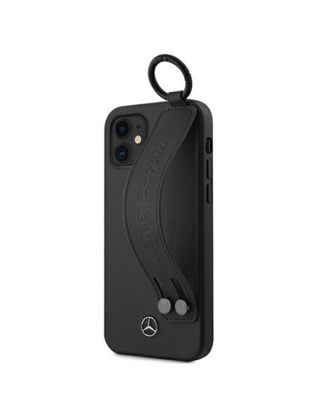 Mercedes Strap Line dėklas iPhone 12 mini - juodas Mercedes Strap Line dėklas iPhone 12 mini - juodas