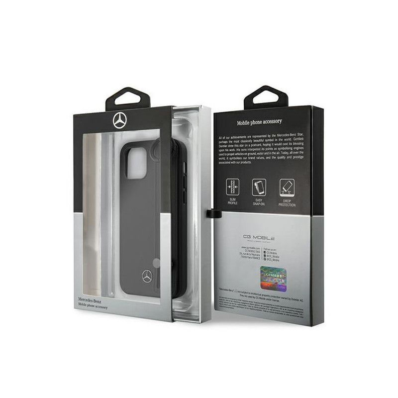 Mercedes Strap Line dėklas iPhone 12 mini - juodas