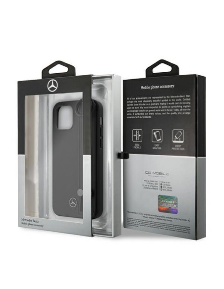 Mercedes Strap Line dėklas iPhone 12 mini - juodas Mercedes Strap Line dėklas iPhone 12 mini - juodas