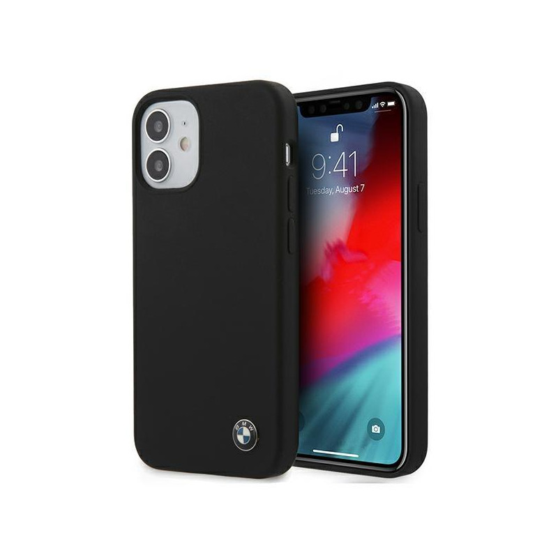 BMW Silicone Signature dėklas iPhone 12 mini - juodas