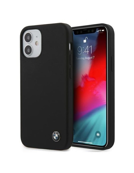 BMW Silicone Signature dėklas iPhone 12 mini - juodas
