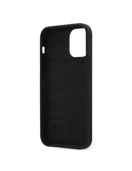 BMW Silicone Signature dėklas iPhone 12 mini - juodas