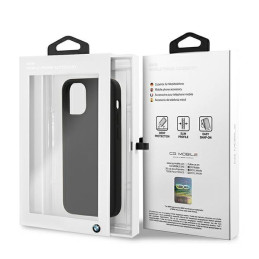 BMW Silicone Signature dėklas iPhone 12 mini - juodas