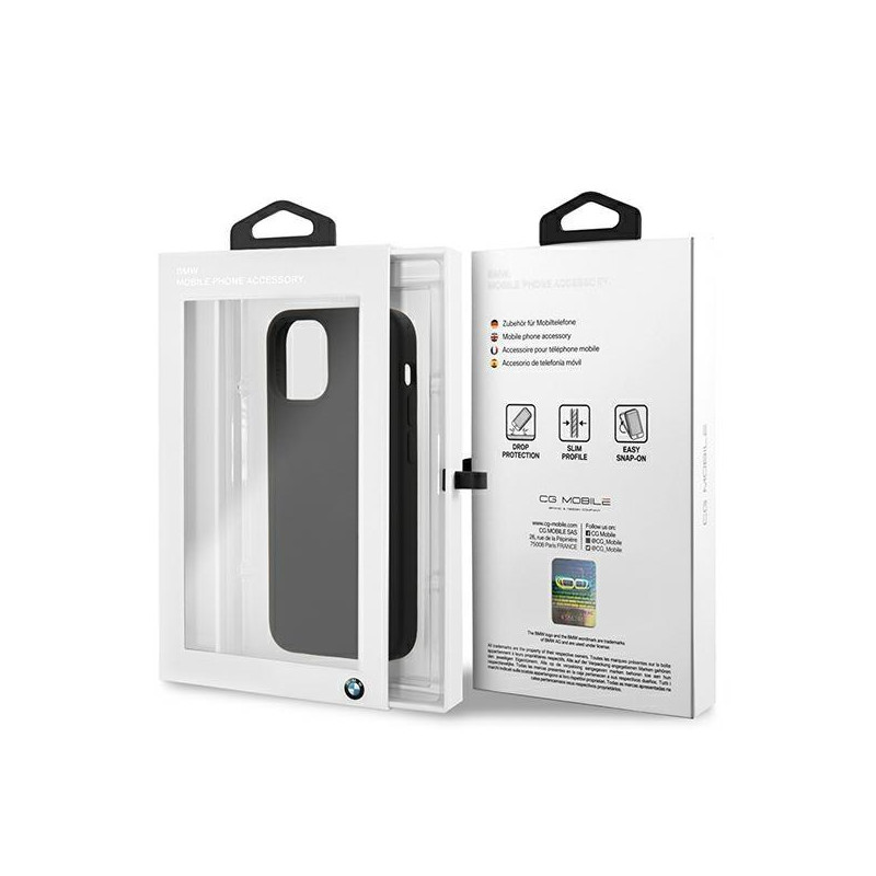 BMW Silicone Signature dėklas iPhone 12 mini - juodas