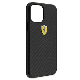 Ferrari On Track Real Carbon dėklas iPhone 12 mini - juodas