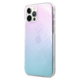 Guess 4G 3D Pattern Collection dėklas, skirtas iPhone 12 Pro Max – mėlynos ir rožinės spalvos