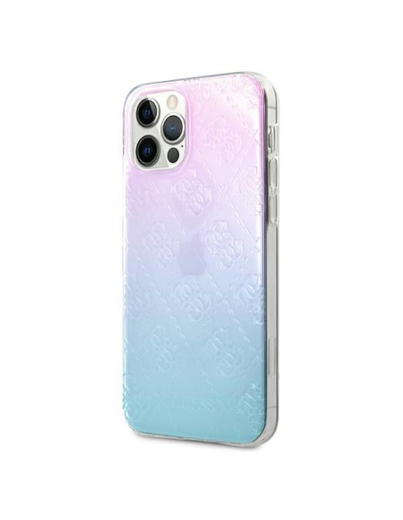 Guess 4G 3D Pattern Collection dėklas, skirtas iPhone 12 Pro Max – mėlynos ir rožinės spalvos Guess 4G 3D Pattern Collection dėklas, skirtas iPhone 12 Pro Max – mėlynos ir rožinės spalvos