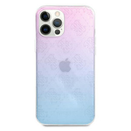 Guess 4G 3D Pattern Collection dėklas, skirtas iPhone 12 Pro Max – mėlynos ir rožinės spalvos