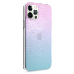 Guess 4G 3D Pattern Collection dėklas, skirtas iPhone 12 Pro Max – mėlynos ir rožinės spalvos