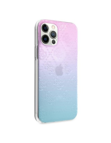 Guess 4G 3D Pattern Collection dėklas, skirtas iPhone 12 Pro Max – mėlynos ir rožinės spalvos Guess 4G 3D Pattern Collection dėklas, skirtas iPhone 12 Pro Max – mėlynos ir rožinės spalvos