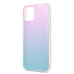 Guess 4G 3D Pattern Collection dėklas, skirtas iPhone 12 Pro Max – mėlynos ir rožinės spalvos