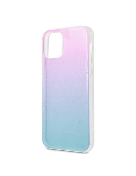 Guess 4G 3D Pattern Collection dėklas, skirtas iPhone 12 Pro Max – mėlynos ir rožinės spalvos Guess 4G 3D Pattern Collection dėklas, skirtas iPhone 12 Pro Max – mėlynos ir rožinės spalvos