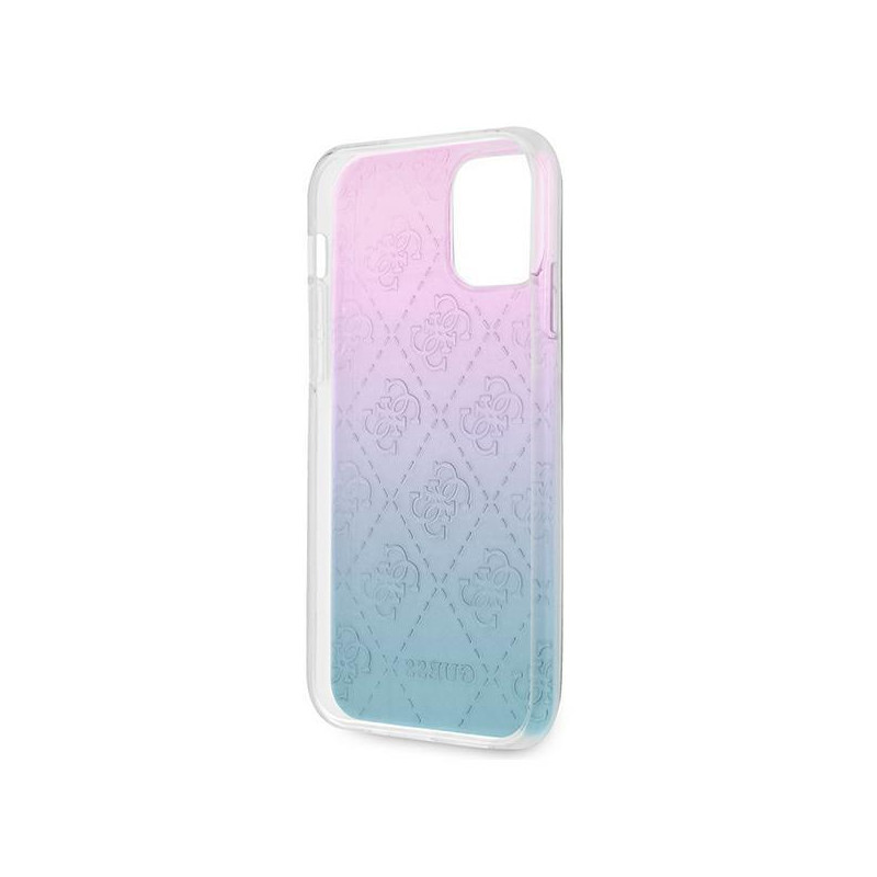Guess 4G 3D Pattern Collection dėklas, skirtas iPhone 12 Pro Max – mėlynos ir rožinės spalvos
