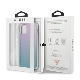 Guess 4G 3D Pattern Collection dėklas, skirtas iPhone 12 Pro Max – mėlynos ir rožinės spalvos