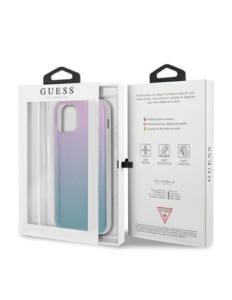 Guess 4G 3D Pattern Collection dėklas, skirtas iPhone 12 Pro Max – mėlynos ir rožinės spalvos Guess 4G 3D Pattern Collection dėklas, skirtas iPhone 12 Pro Max – mėlynos ir rožinės spalvos