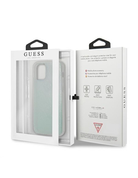 Guess 4G 3D Pattern Collection dėklas, skirtas iPhone 12 Pro Max - vaivorykštis