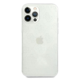Guess 4G 3D Pattern Collection dėklas, skirtas iPhone 12 Pro Max - skaidrus