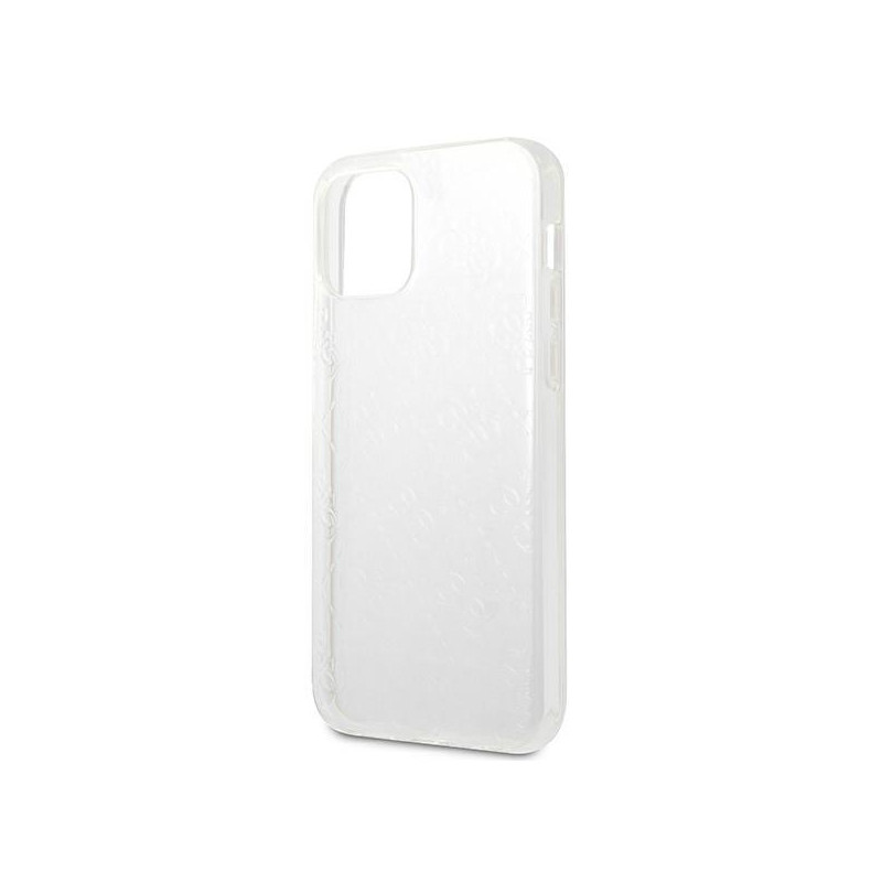 Guess 4G 3D Pattern Collection dėklas, skirtas iPhone 12 Pro Max - skaidrus