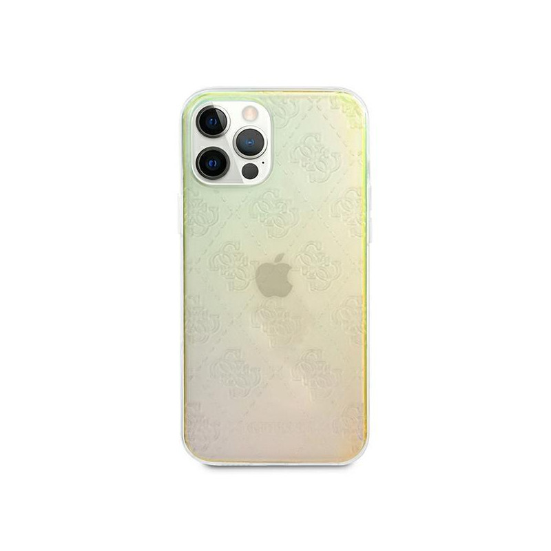 Guess 4G 3D Pattern Collection dėklas, skirtas iPhone 12 / iPhone 12 Pro - vaivorykštis