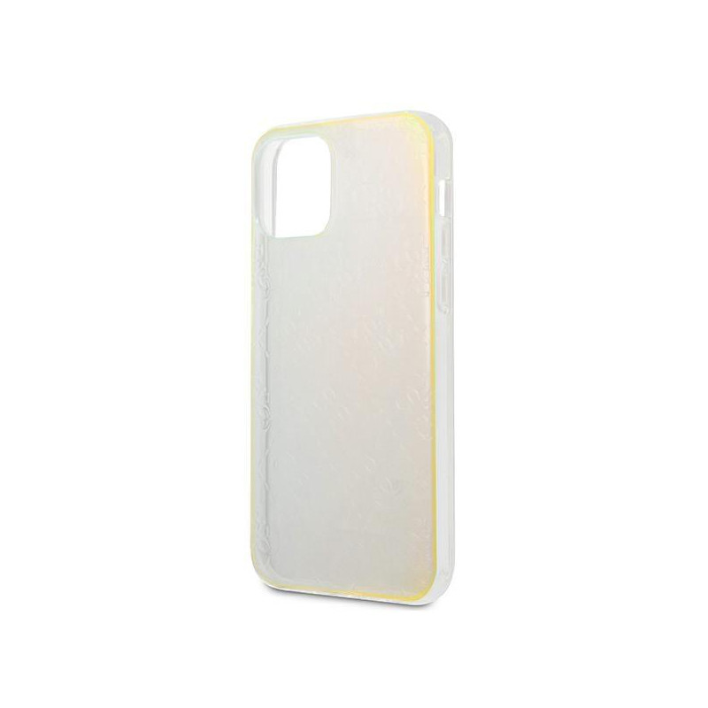 Guess 4G 3D Pattern Collection dėklas, skirtas iPhone 12 / iPhone 12 Pro - vaivorykštis