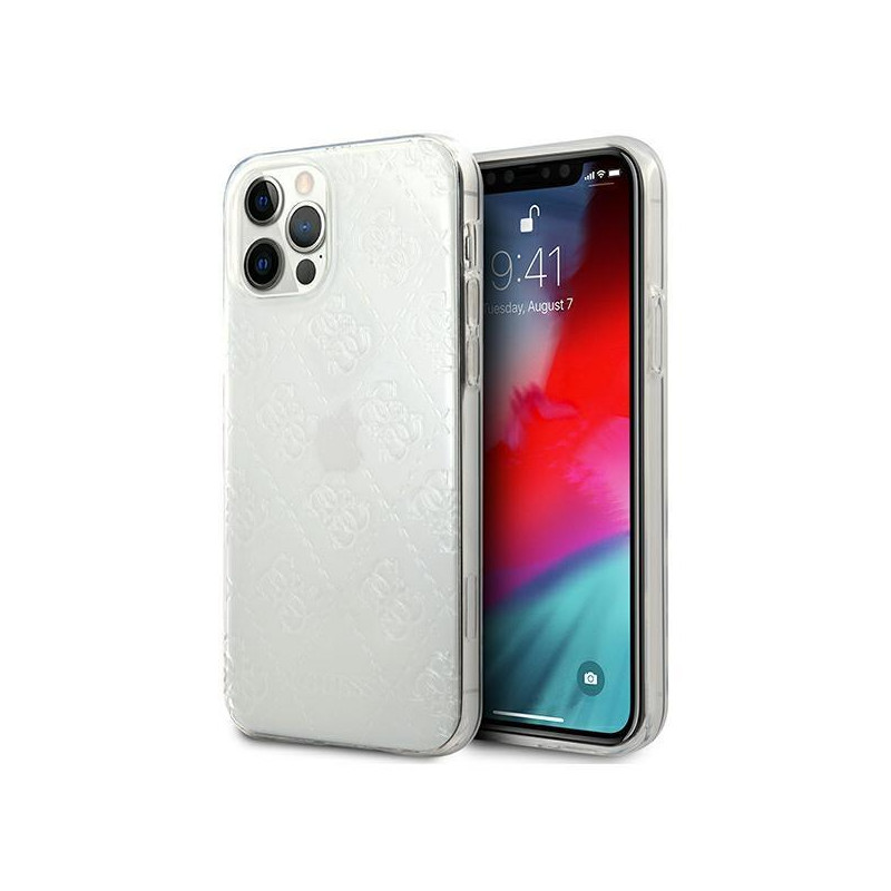Guess 4G 3D Pattern Collection dėklas, skirtas iPhone 12 / iPhone 12 Pro - skaidrus Guess 4G 3D Pattern Collection dėklas, skirtas iPhone 12 / iPhone 12 Pro - skaidrus