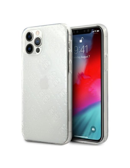 Guess 4G 3D Pattern Collection dėklas, skirtas iPhone 12 / iPhone 12 Pro - skaidrus Guess 4G 3D Pattern Collection dėklas, skirtas iPhone 12 / iPhone 12 Pro - skaidrus