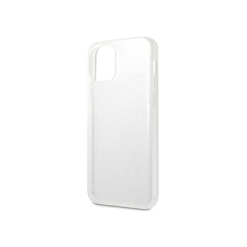 Guess 4G 3D Pattern Collection dėklas, skirtas iPhone 12 / iPhone 12 Pro - skaidrus