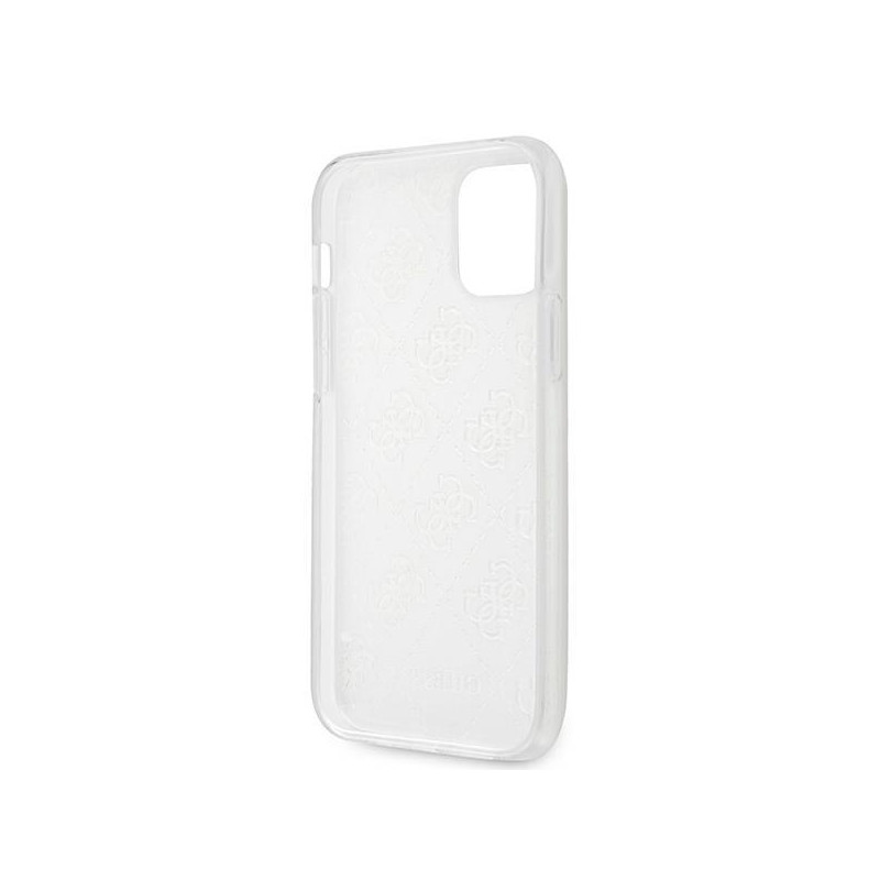 Guess 4G 3D Pattern Collection dėklas, skirtas iPhone 12 / iPhone 12 Pro - skaidrus