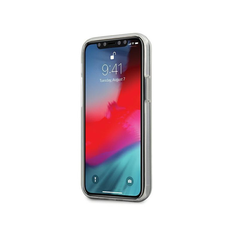 Guess 4G 3D Pattern Collection dėklas iPhone 12 mini - mėlynos ir rožinės spalvos