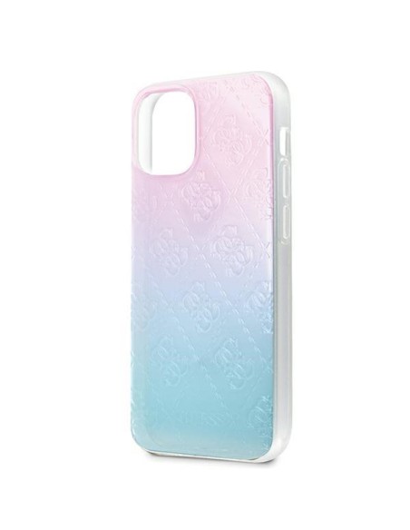 Guess 4G 3D Pattern Collection dėklas iPhone 12 mini - mėlynos ir rožinės spalvos Guess 4G 3D Pattern Collection dėklas iPhone 12 mini - mėlynos ir rožinės spalvos