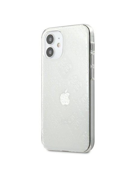Guess 4G 3D Pattern Collection dėklas iPhone 12 mini - skaidrus Guess 4G 3D Pattern Collection dėklas iPhone 12 mini - skaidrus