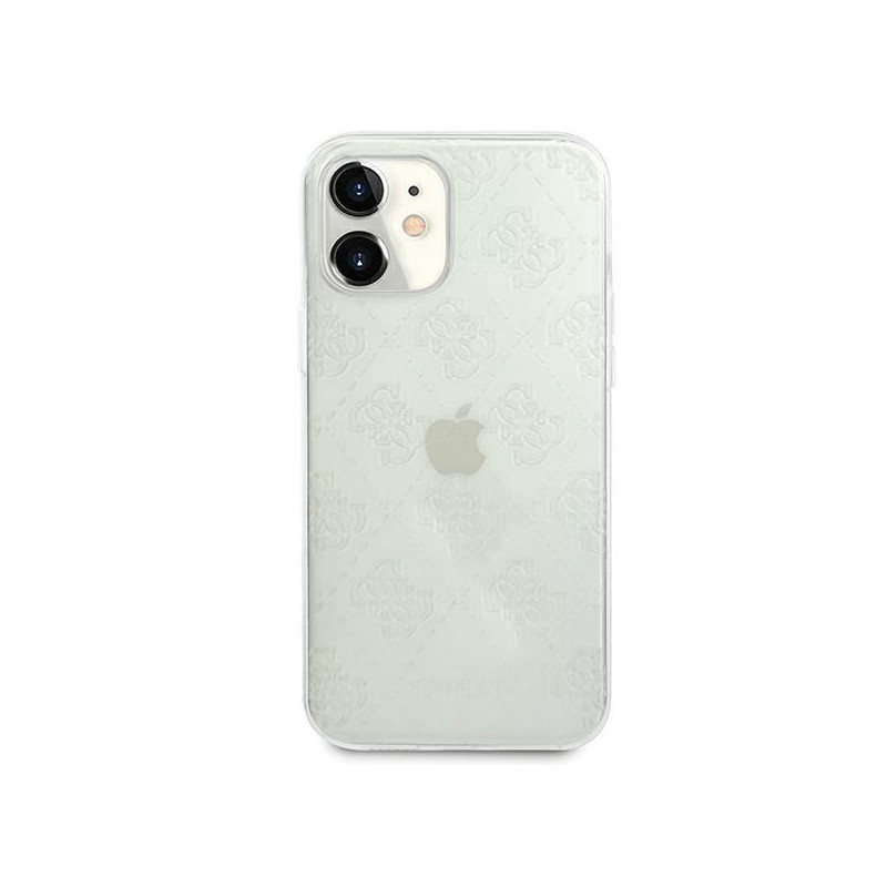 Guess 4G 3D Pattern Collection dėklas iPhone 12 mini - skaidrus
