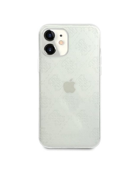 Guess 4G 3D Pattern Collection dėklas iPhone 12 mini - skaidrus Guess 4G 3D Pattern Collection dėklas iPhone 12 mini - skaidrus
