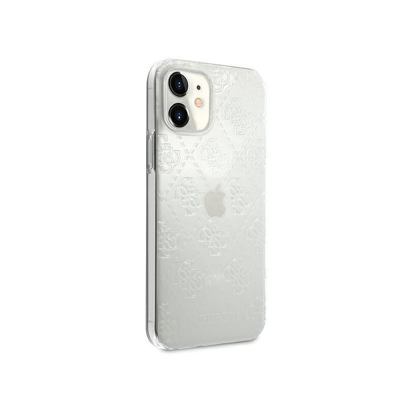 Guess 4G 3D Pattern Collection dėklas iPhone 12 mini - skaidrus