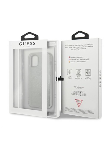 Guess 4G 3D Pattern Collection dėklas iPhone 12 mini - skaidrus Guess 4G 3D Pattern Collection dėklas iPhone 12 mini - skaidrus