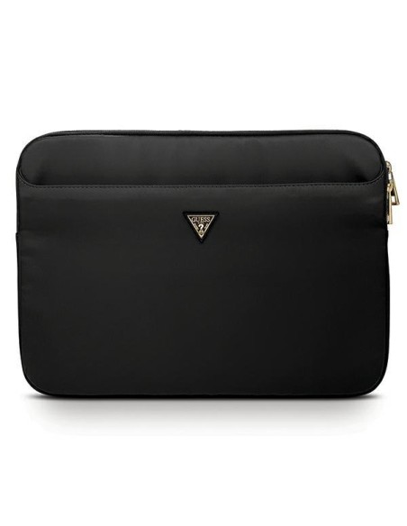Guess Nylon Triangle Logo dėklas 13 colių nešiojamam kompiuteriui – juodas Guess Nylon Triangle Logo dėklas 13 colių nešiojamam kompiuteriui – juodas