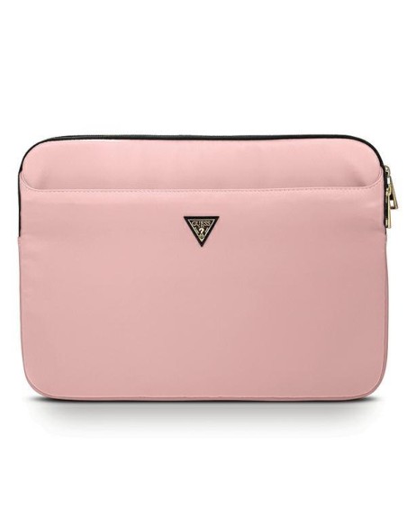 Guess Nylon Triangle Logo dėklas 13 colių nešiojamam kompiuteriui – rožinis Guess Nylon Triangle Logo dėklas 13 colių nešiojamam kompiuteriui – rožinis