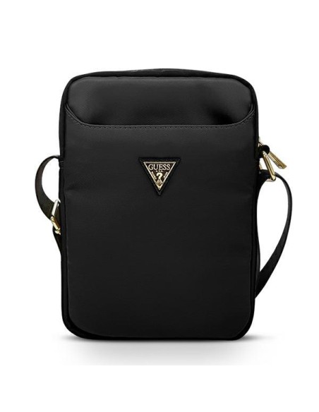 Guess Nylon Triangle Logo krepšys 10" planšetei - juodas Guess Nylon Triangle Logo krepšys 10" planšetei - juodas