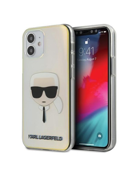 Karl Lagerfeld Iridescent Karl& 39 s Head dėklas iPhone 12 mini - įvairiaspalvis Karl Lagerfeld Iridescent Karl& 39 s Head dėklas iPhone 12 mini - įvairiaspalvis