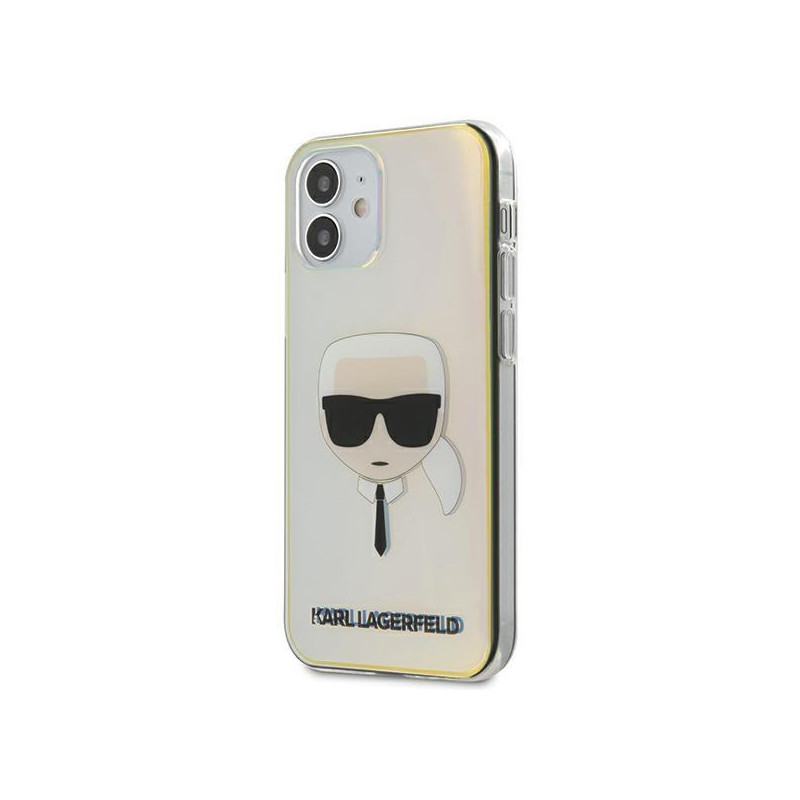 Karl Lagerfeld Iridescent Karl& 39 s Head dėklas iPhone 12 mini - įvairiaspalvis