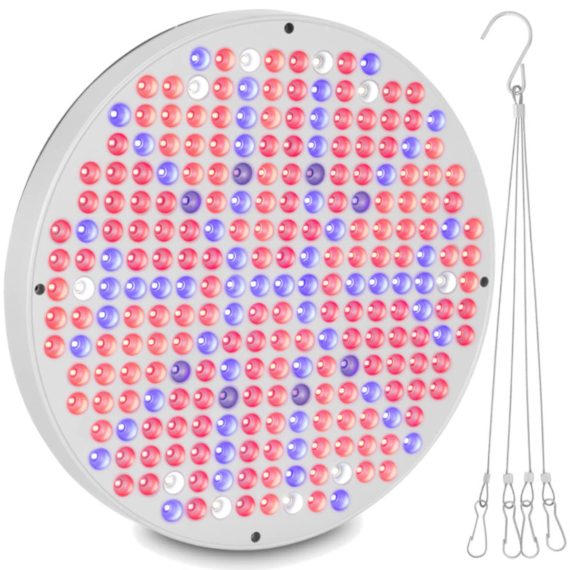 Augalų augimo kultivavimo lempa Viso spektro apvalus skersmuo. 33 cm 250 LED 50 W sidabrinis