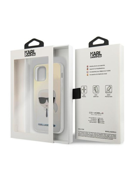 Karl Lagerfeld Iridescent Karl& 39 s Head dėklas iPhone 12 mini - įvairiaspalvis Karl Lagerfeld Iridescent Karl& 39 s Head dėklas iPhone 12 mini - įvairiaspalvis