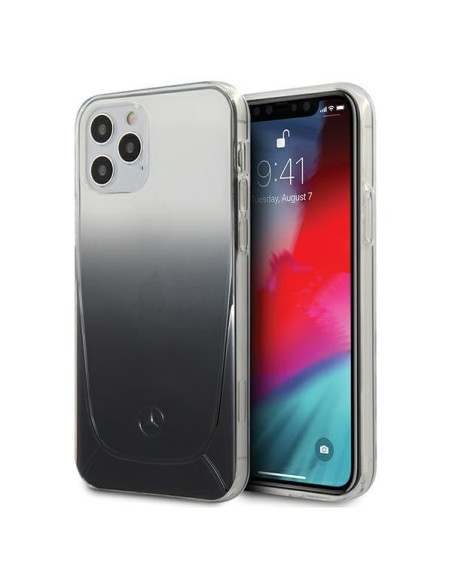 Mercedes Transparent Line dėklas iPhone 12 Pro Max - juodas Mercedes Transparent Line dėklas iPhone 12 Pro Max - juodas