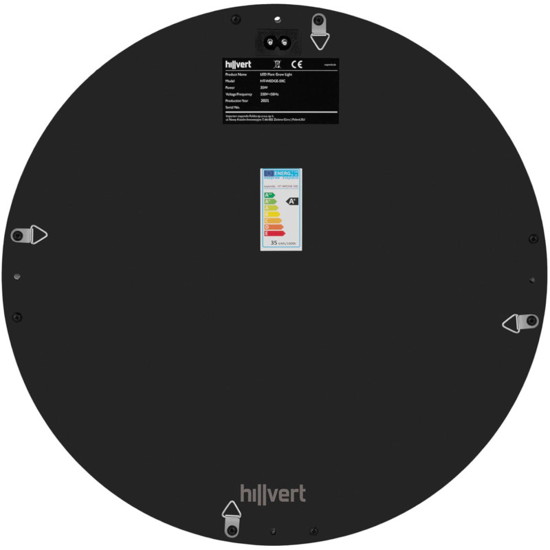 Augalų augimo kultivavimo lempa Viso spektro apvalus skersmuo. 33 cm 250 LED 50 W sidabrinis