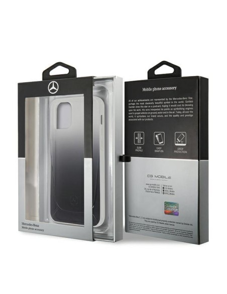 Mercedes Transparent Line dėklas iPhone 12 Pro Max - juodas Mercedes Transparent Line dėklas iPhone 12 Pro Max - juodas