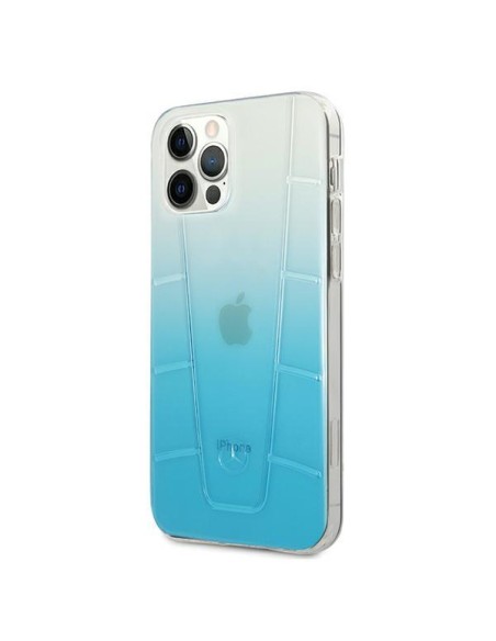 Mercedes Transparent Line dėklas iPhone 12 Pro Max - mėlynas