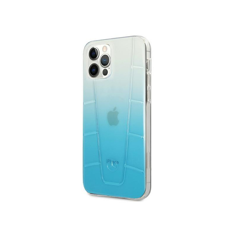 Mercedes Transparent Line dėklas iPhone 12 / iPhone 12 Pro - mėlynas