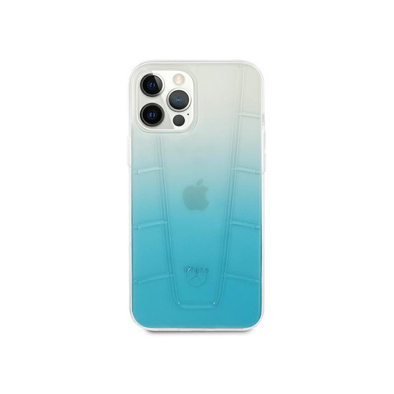 Mercedes Transparent Line dėklas iPhone 12 / iPhone 12 Pro - mėlynas