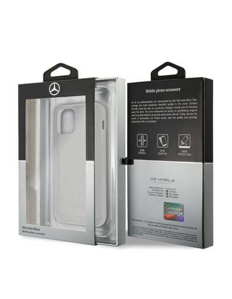 Mercedes Transparent Line dėklas iPhone 12 mini - skaidrus Mercedes Transparent Line dėklas iPhone 12 mini - skaidrus