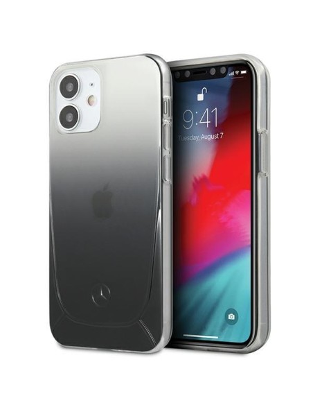 Mercedes Transparent Line dėklas iPhone 12 mini - juodas Mercedes Transparent Line dėklas iPhone 12 mini - juodas